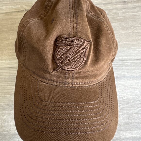 Vintage Tampa Bay Lightning Hat Fitted OSFA Brown Old Time Hockey NHL Hockey - Picture 15 of 16